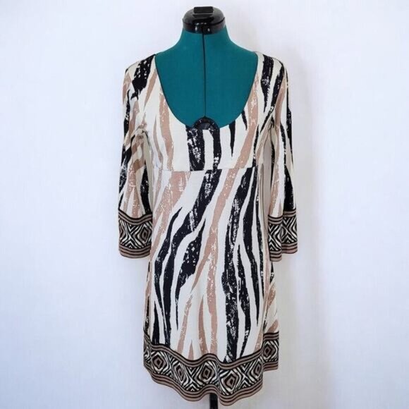 Diane Von Furstenberg Vintage Laetitia Silk Dress Animal Print in Neutral Tones - Picture 1 of 10